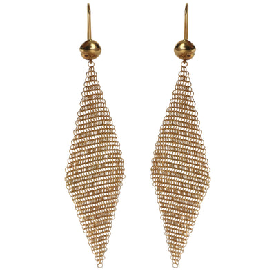 Tiffany & Co. Yellow Gold  Elsa Peretti Mesh Earrings fv