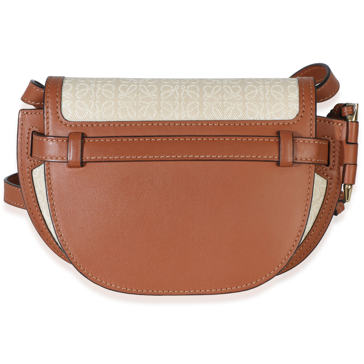 Loewe Beige Calfskin Jacquard Anagram Mini Dual Gate Bag Handbag 4