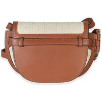 Loewe Beige Calfskin Jacquard Anagram Mini Dual Gate Bag Handbag 4