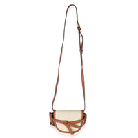 Loewe Beige Calfskin Jacquard Anagram Mini Dual Gate Bag Handbag 8