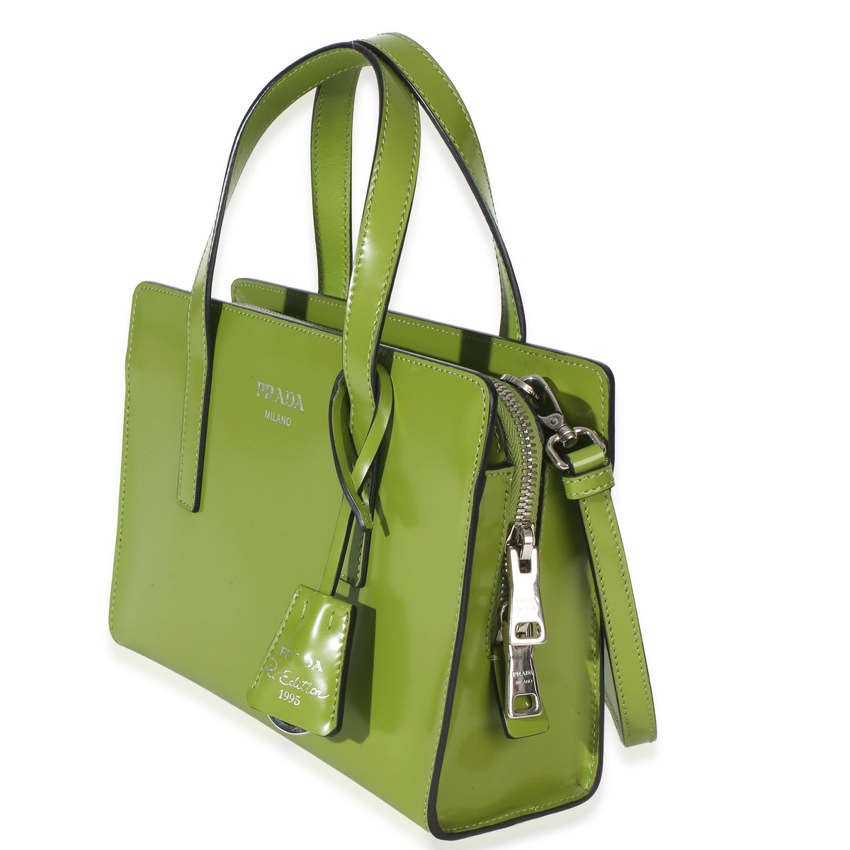 Prada Green Brushed Leather Mini Re Edition 1995 Mini Bag Handbag 2