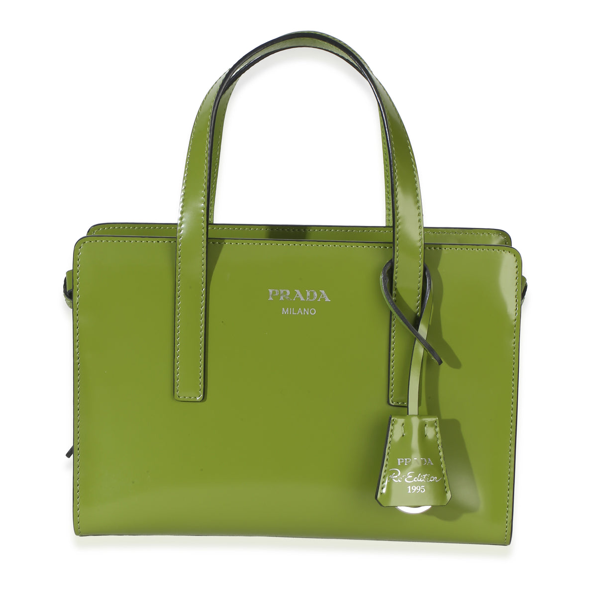 Prada Green Brushed Leather Mini Re Edition 1995 Mini Bag Handbag fv