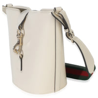 Gucci White Tritone Calfskin Ophidia Web Mini Bucket Bag Handbag 2