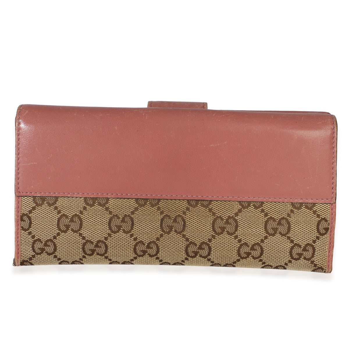 Gucci Pink GG Supreme Canvas Heart Continental Wallet Wallet 4
