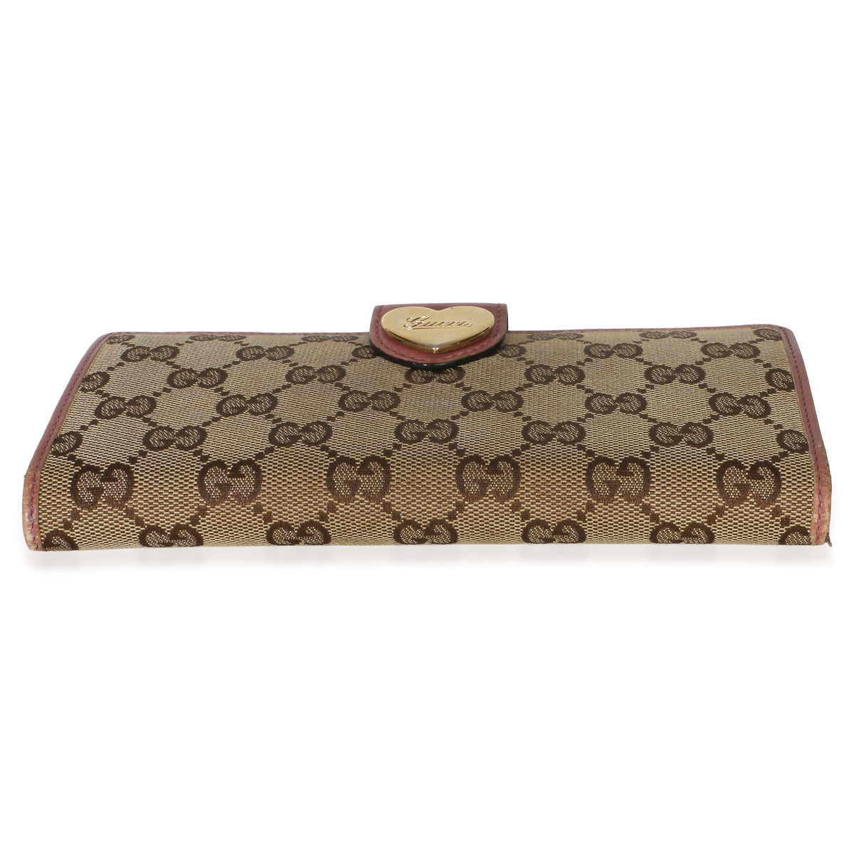 Gucci Pink GG Supreme Canvas Heart Continental Wallet Wallet 5