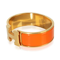 Hermès Gold Plated  Clic Clac In Orange Fruite Bracelet 3