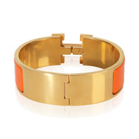 Hermès Gold Plated  Clic Clac In Orange Fruite Bracelet 4