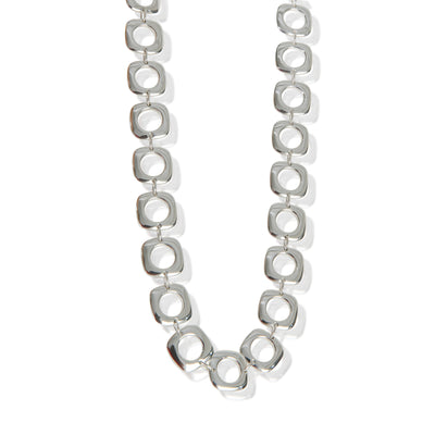 Tiffany & Co. Sterling Silver  Square Cushion Link Toggle Necklace fv