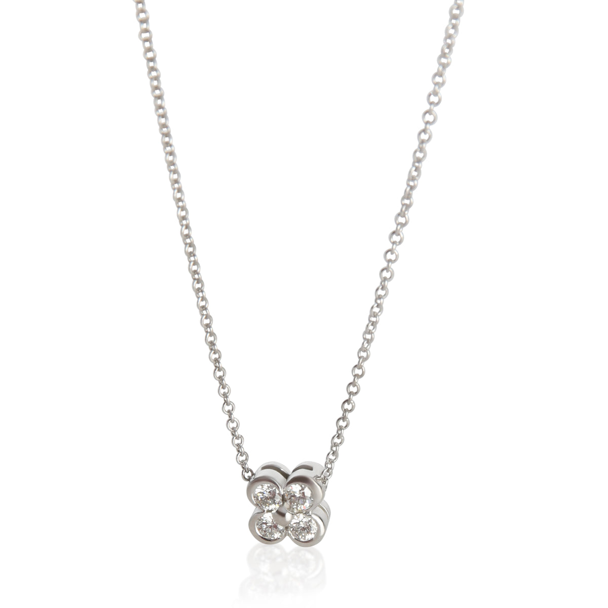 Tiffany & Co. Platinum Diamond Lace Pendant fv