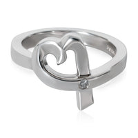 Tiffany & Co. Sterling Silver Diamond Paloma Picasso Loving Heart Ring