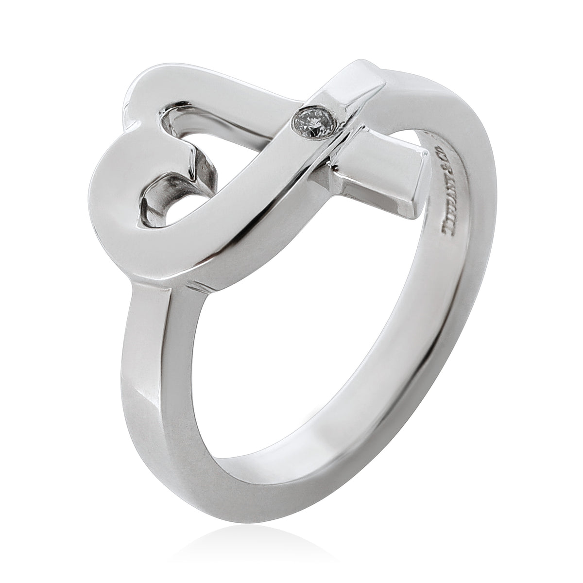 Tiffany & Co. Sterling Silver Diamond Paloma Picasso Loving Heart Ring
