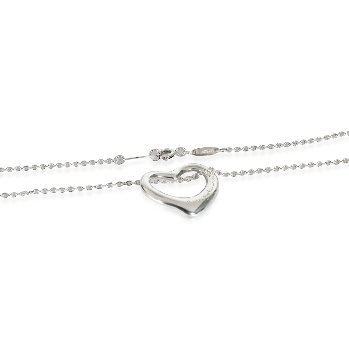 Tiffany & Co. Sterling Silver  Elsa Peretti Open Heart Pendant
