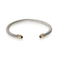 David Yurman Yellow Gold & Sterling Silver Smokey Quartz Cable Classic Bracelet fv