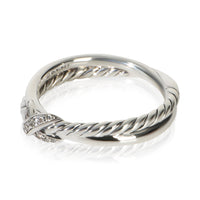 David Yurman Sterling Silver Diamond Petite X Ring 2