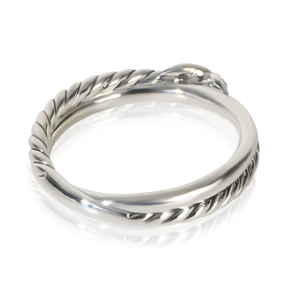 David Yurman Sterling Silver Diamond Petite X Ring 3