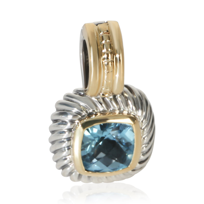 David Yurman Yellow Gold & Sterling Silver Topaz Petite Albion Pendant fv