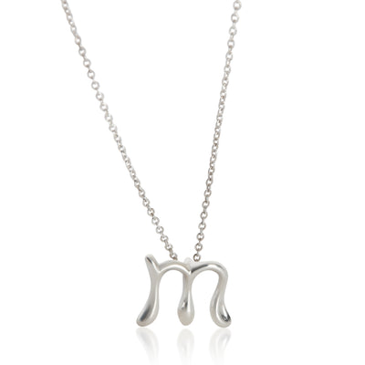 Tiffany & Co. Sterling Silver  Elsa Peretti Alphabet Initial M Pendant fv