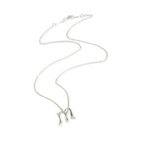 Tiffany & Co. Sterling Silver  Elsa Peretti Alphabet Initial M Pendant 2