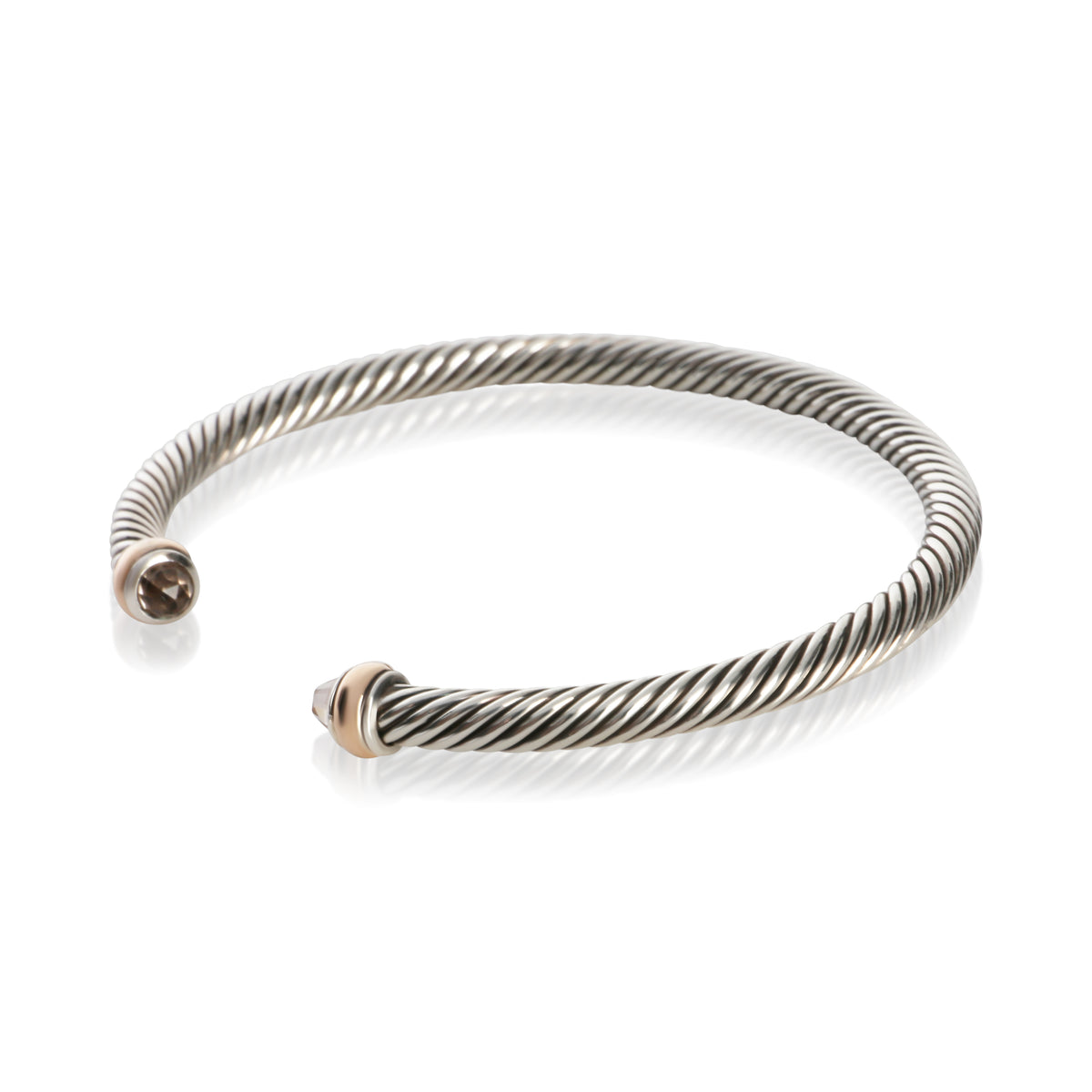 David Yurman Rose Gold & Sterling Silver Morganite Cable Classic Bracelet 2