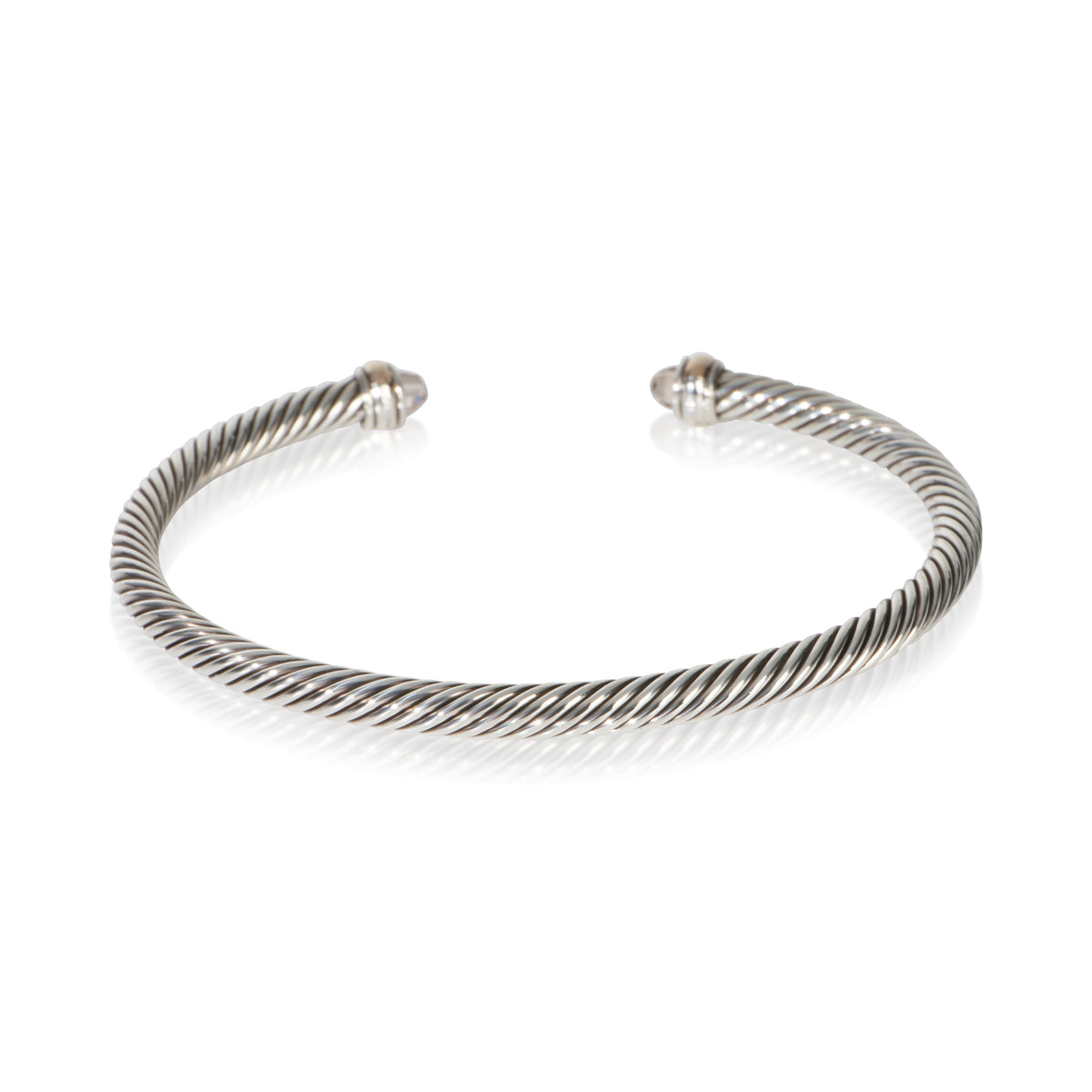 David Yurman Rose Gold & Sterling Silver Morganite Cable Classic Bracelet 3