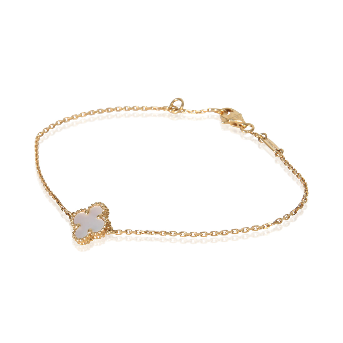 Van Cleef & Arpels Yellow Gold Mother Of Pearl Sweet Alhambra Bracelet 2