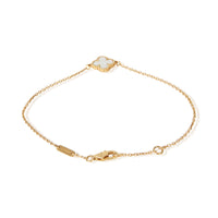 Van Cleef & Arpels Yellow Gold Mother Of Pearl Sweet Alhambra Bracelet 3