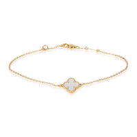 Van Cleef & Arpels Yellow Gold Mother Of Pearl Sweet Alhambra Bracelet fv