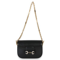 Gucci Black Azalea Calfskin Mini Crystal Horsebit 1955 Shoulder Bag Handbag 8