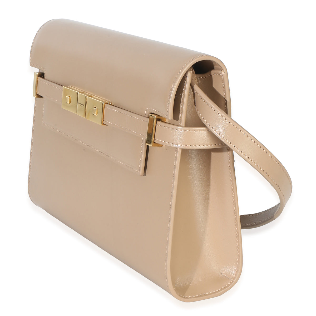 Saint Laurent Beige Calfskin Small Manhattan Shoulder Bag Handbag 2