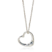 Tiffany & Co. Sterling Silver  Vintage Elsa Peretti Open Heart Pendant fv