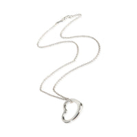 Tiffany & Co. Sterling Silver  Vintage Elsa Peretti Open Heart Pendant 2