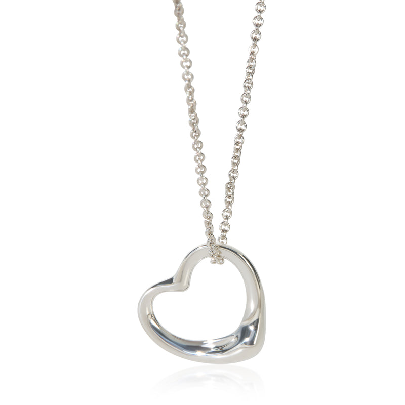 Tiffany & Co. Sterling Silver  Vintage Elsa Peretti Open Heart Pendant fv