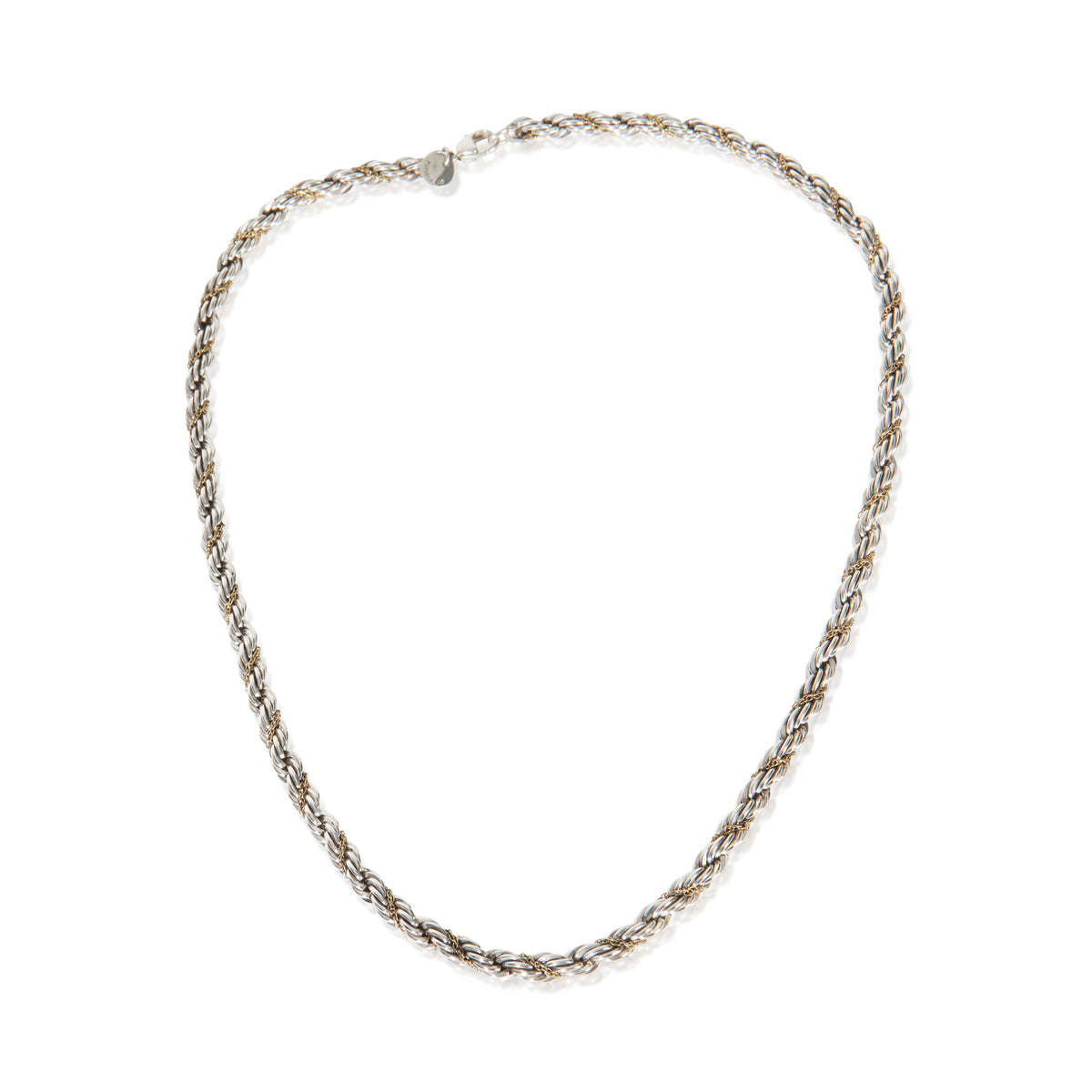 Tiffany & Co. Yellow Gold & Sterling Silver  Twisted Rope Necklace 2