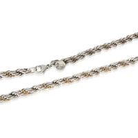 Tiffany & Co. Yellow Gold & Sterling Silver  Twisted Rope Necklace 4