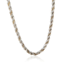 Tiffany & Co. Yellow Gold & Sterling Silver  Twisted Rope Necklace fv