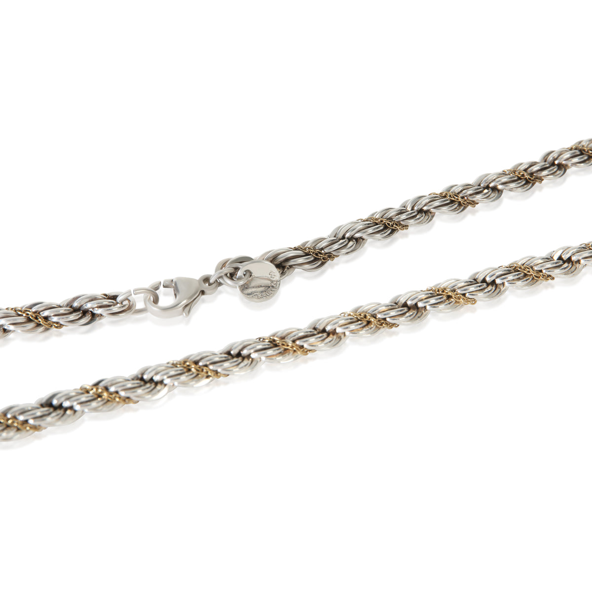 Tiffany & Co. Yellow Gold & Sterling Silver  Twisted Rope Necklace 4