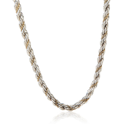 Tiffany & Co. Yellow Gold & Sterling Silver  Twisted Rope Necklace fv
