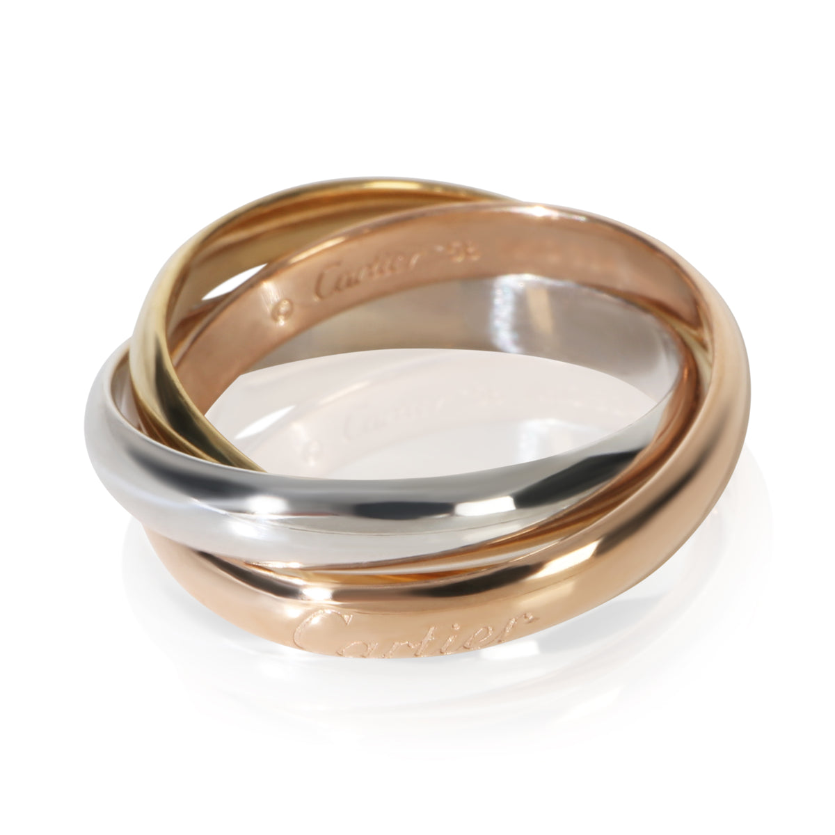 Cartier 3 Tone Gold  Classic Trinity Ring 2