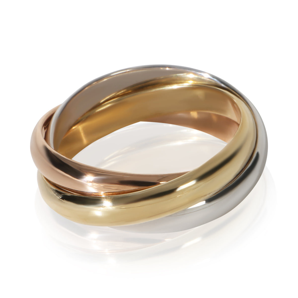 Cartier 3 Tone Gold  Classic Trinity Ring 4