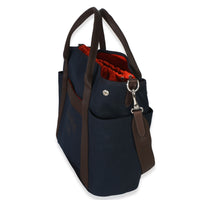 Hermès Bleu Navy Feu Canvas The Grooming Bag Handbag 2