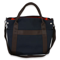 Hermès Bleu Navy Feu Canvas The Grooming Bag Handbag 4