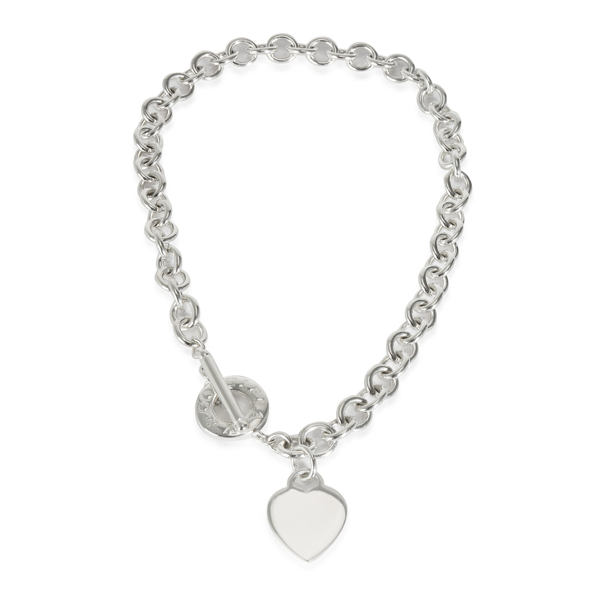 Tiffany & Co. Sterling Silver  Heart Tag Necklace pv