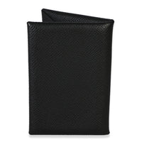 Hermès Black Epsom Calvi Card Holder Wallet 3
