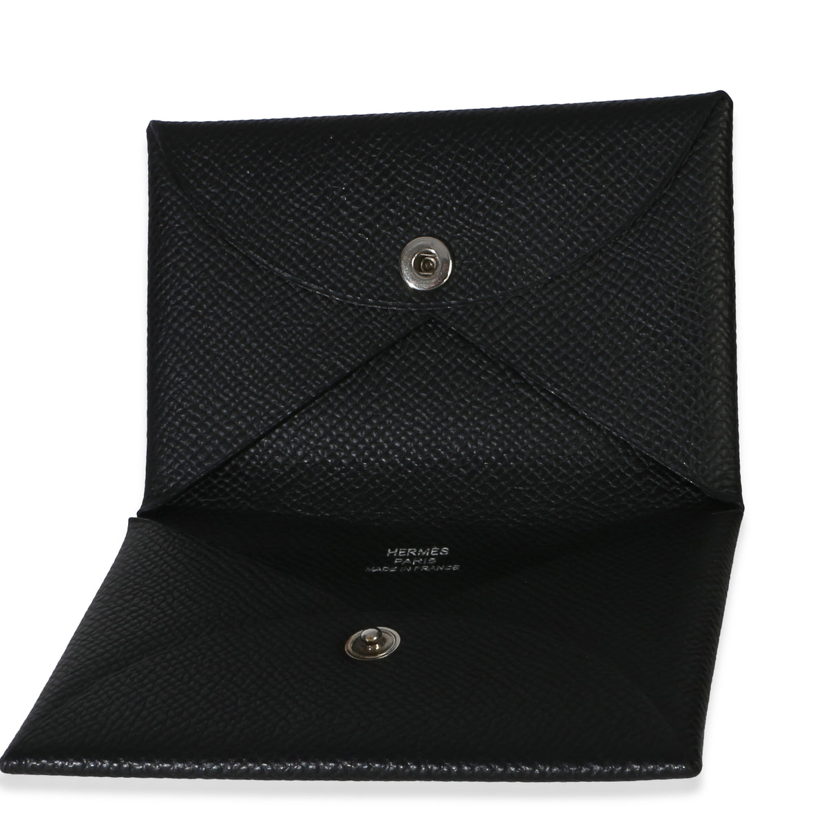 Hermès Black Epsom Calvi Card Holder Wallet 7