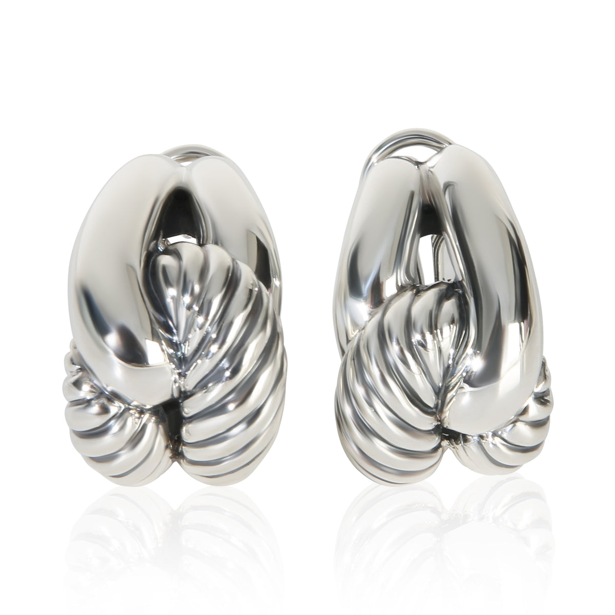Tiffany & Co. Sterling Silver  Labyrinth Single Loop Earrings id