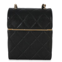 Chanel Black Quilted Lambskin Small Box With Chain Bag Handbag 4
