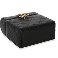 Chanel Black Quilted Lambskin Small Box With Chain Bag Handbag 7