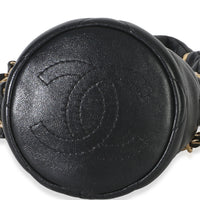 Chanel Black Quilted Lambskin Micro Bucket Bag Handbag 5