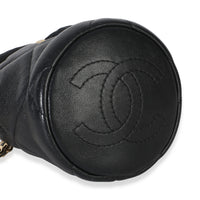Chanel Black Quilted Lambskin Micro Bucket Bag Handbag 7