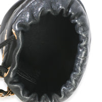 Chanel Black Quilted Lambskin Micro Bucket Bag Handbag 9
